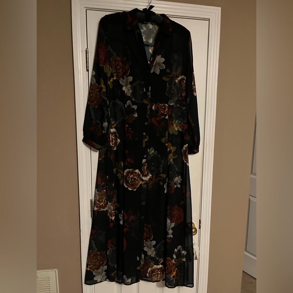 Soft surrounds midi/maxi dress with matching slip